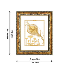 Load image into Gallery viewer, Diviniti 24K Gold Plated Peacock Feather Wall Hanging for Home| DG Photo Frame For Wall Decoration| Wall Hanging Photo Frame For Home Decor, Living Room, Hall, Guest Room
