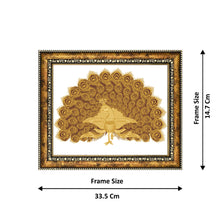 Load image into Gallery viewer, Diviniti 24K Gold Plated Peacock Wall Hanging for Home| Photo Frame For Wall Decoration| DG Size 3 Wall Photo Frame For Home Decor, Living Room, Hall, Guest Room
