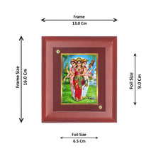 Load image into Gallery viewer, Diviniti 24K Gold Plated Teen Devi Photo Frame For Home Wall Decor, Table Tops, Prayer, Gift (16 x 13 CM)
