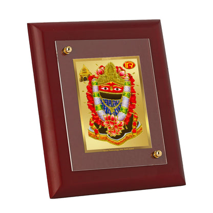 DIVINITI 24K Gold Plated Foil Goddess Tarini Devi Photo Frame Idol for Home Wall Decor, Table Top, Worship, Luxury Gift|MDF Size 1 (16.7x14.2 CM)
