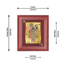 Load image into Gallery viewer, Diviniti 24K Gold Plated Shrinathji Photo Frame For Home Decor, Wall Decor, Table, Puja, Gift (16 x 13 CM)

