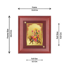 Load image into Gallery viewer, Diviniti Skandmata Mata gold-plated Wall Photo Frame, Table Decor| MDF 1 Wooden Photo Frame with 24K gold-plated Foil| Religious Photo Frame Idol For Prayer, Gifts Items
