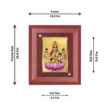 Load image into Gallery viewer, Diviniti Santan Lakshmi gold-plated Wall Photo Frame, Table Decor| MDF 1 Wooden Photo Frame with 24K gold-plated Foil| Religious Photo Frame Idol For Prayer, Gifts Items
