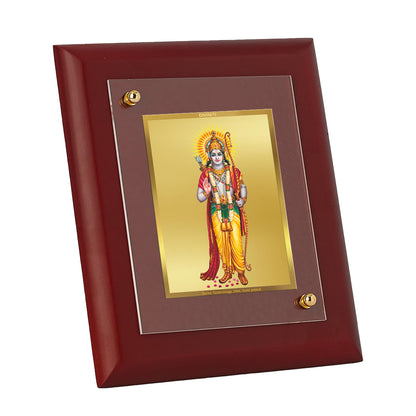 DIVINITI 24K Gold Plated Foil Lord Shri Ram Photo Frame Idol for Table Top, Home Decor, Wall Hanging, Puja Room, Gift|MDF Size 1 (16.7x14.2 CM)