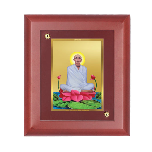 DIVINITI 24K Gold Plated Foil Ram Thakur Photo Frame Idol for Home Decor, Wall Decor, Table Top, Luxury Gift|MDF Size 1 (16.7x14.2 CM)