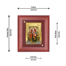 Load image into Gallery viewer, Diviniti 24K Gold Plated Sai Baba Photo Frame For Home Decor Showpiece, Wall Hanging, Table, Gift (16 x 13 CM)
