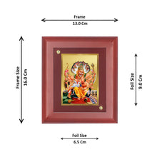 Load image into Gallery viewer, Diviniti Narsimha gold-plated Wall Photo Frame, Table Decor| MDF 1 Wooden Photo Frame with 24K gold-plated Foil| Religious Photo Frame Idol For Prayer, Gifts Items
