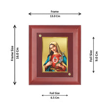 Load image into Gallery viewer, Diviniti 24K Gold Plated Mother Mary Photo Frame For Home Decor, Wall Decor, Table, Festival Gift (16 x 13 CM)
