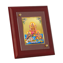 Load image into Gallery viewer, Diviniti 24K Gold Plated Lakshmi Ganesha Saraswati Photo Frame For Home Decor, Wall Hanging, Table, Puja (16 x 13 CM)
