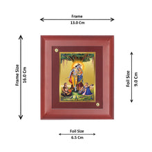 Load image into Gallery viewer, Diviniti Krishna -3 gold-plated Wall Photo Frame, Table Decor| MDF 1 Wooden Photo Frame with 24K gold-plated Foil| Religious Photo Frame Idol For Prayer, Gifts Items
