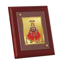 Load image into Gallery viewer, Diviniti Khatu Shyam-2 gold-plated Wall Photo Frame, Table Decor| MDF 1 Wooden Photo Frame with 24K gold-plated Foil| Religious Photo Frame Idol For Prayer, Gifts Items
