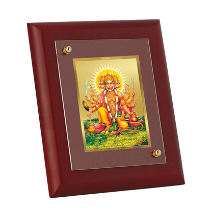 DIVINITI 24K Gold Plated Foil Lord Hanuman Classic Photo Frame Idol for Home Wall Decor, Table Top, Puja Room , Gift|MDF Size 1 (16.7x14.2 CM)