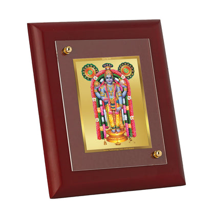 DIVINITI 24K Gold Plated Foil Guruvayurappan Tradition Photo Frame Idol for Temple, Puja Room, Home Decor, Wall Hanging, Gift|MDF Size 1 (16.7x14.2 CM)