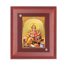 Load image into Gallery viewer, Diviniti 24K Gold Plated Lord Ganesha Photo Frame For Home Decor, Wall Hanging, Table, Puja, Festival Gift (16 x 13 CM)
