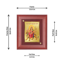 Load image into Gallery viewer, Diviniti 24K Gold Plated Durga Ji Photo Frame For Home Decor, Wall Decor, Table Tops, Puja, Gift (16 x 13 CM)
