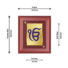 Load image into Gallery viewer, Diviniti Ek Omkar gold-plated Wall Photo Frame, Table Decor| MDF 1 Wooden Photo Frame with 24K gold-plated Foil| Religious Photo Frame Idol For Prayer, Gifts Items
