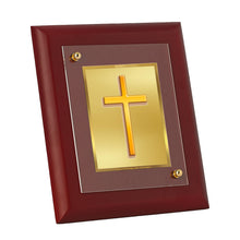 Load image into Gallery viewer, Diviniti 24K Gold Plated Holy Cross Photo Frame For Home Decor, Wall Decor, Table, Festival Gift (16 x 13 CM)

