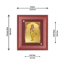 Load image into Gallery viewer, Diviniti Brahmcharini Mata gold-plated Wall Photo Frame, Table Decor| MDF 1 Wooden Photo Frame with 24K gold-plated Foil| Religious Photo Frame Idol For Prayer, Gifts Items
