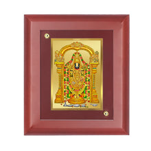 Load image into Gallery viewer, Diviniti 24K Gold Plated Tirupati Balaji Wall Photo Frame For Home Decor, Table Tops, Puja, Gift (16 x 13 CM)
