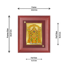 Load image into Gallery viewer, Diviniti 24K Gold Plated Tirupati Balaji Wall Photo Frame For Home Decor, Table Tops, Puja, Gift (16 x 13 CM)
