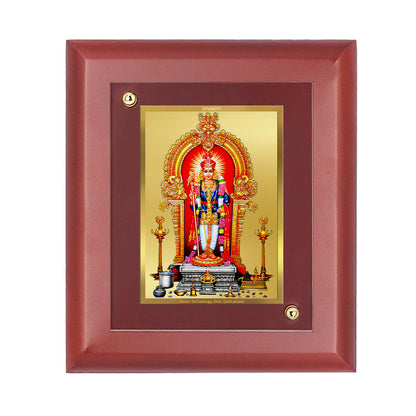 DIVINITI 24K Gold Plated Foil Alangaram Raja Elegant Photo Frame Idol for Home Decor Showpiece, Wall Hanging, Table Top, Luxury Gift|MDF Size 1 (16.7x14.2 CM)