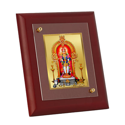 DIVINITI 24K Gold Plated Foil Alangaram Raja Elegant Photo Frame Idol for Home Decor Showpiece, Wall Hanging, Table Top, Luxury Gift|MDF Size 1 (16.7x14.2 CM)