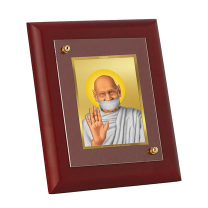 DIVINITI 24K Gold Plated Aacharya Mahaprgya Ji Photo Frame for Home Decor, Wall Decor, Table Top, Puja Room, Gift|MDF Size 1 (16.7x14.2 CM)