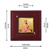 Load image into Gallery viewer, Diviniti 24K Gold Plated Swami Vivekanand Photo Frame For Home Decor Showpiece, Table Top &amp; Gift (10 x 10 CM)
