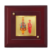 Load image into Gallery viewer, Diviniti 24K Gold Plated Swami Narayan Photo Frame For Home Decor, Table Tops, Gift (10 x 10 CM)
