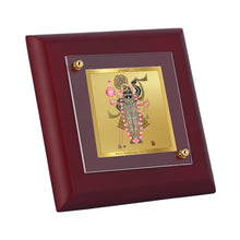 Load image into Gallery viewer, Diviniti 24K Gold Plated Shrinathji Photo Frame For Home Decor Showpiece, Table Tops, Puja, Gift (10 x 10 CM)
