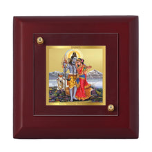 Load image into Gallery viewer, Diviniti 24K Gold Plated Shiva Parvati Photo Frame For Home Decor Showpiece, Table Tops, Puja, Gift (10 x 10 CM)

