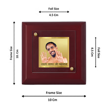 Load image into Gallery viewer, Diviniti 24K Gold Plated Tarun Sagar Ji Photo Frame For Home Decor, Table Top, Gift (10 x 10 CM)
