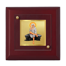 Load image into Gallery viewer, Diviniti 24K Gold Plated Sai Baba Photo Frame For Home Decor Showpiece, Table Decor, Gift (10 x 10 CM)
