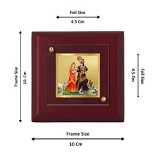 Load image into Gallery viewer, DIVINITI Radha Krishna-4 gold-plated Wall Photo Frame, Table Decor| MDF 1A Wooden Photo Frame with 24K gold-plated Foil| Religious Photo Frame Idol For Prayer, Gifts Items
