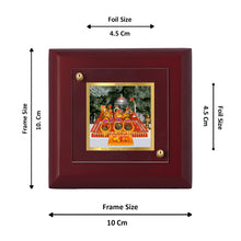 Load image into Gallery viewer, Diviniti 24K Gold Plated Mata Ka Darbar Photo Frame For Home Decor, Table, Puja Room, Festival Gift (10 x 10 CM)
