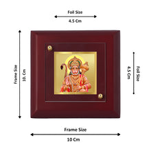 Load image into Gallery viewer, Diviniti 24K Gold Plated Hanuman Ji Photo Frame For Home Decor, Office, Table, Puja, Festival Gift (10 x 10 CM)
