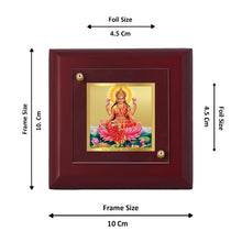 Load image into Gallery viewer, Diviniti 24K Gold Plated Lakshmi Mata Photo Frame For Home Decor, Puja, Festival Gift, Prosperity (10 x 10 CM)
