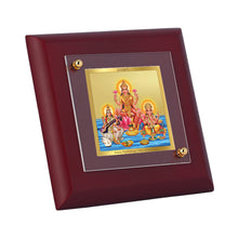 Load image into Gallery viewer, Diviniti 24K Gold Plated Lakshmi Ganesh Saraswati Frame For Home Decor, Table Tops, Puja, Gift (10 x 10 CM)
