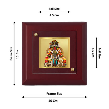 Diviniti 24K Gold Plated Foil Lord Krishna Photo Frame Lover of Radha for Home Decor, Puja Room, Tabletop, Gift | MDF Size 1A (9.9x9.9 CM)