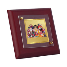 Load image into Gallery viewer, Diviniti 24K Gold Plated Jagannath Balaram Subhadra Frame For Home Decor, Table Tops, Puja, Gift (10 x 10 CM)
