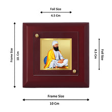 Load image into Gallery viewer, Diviniti 24K Gold Plated Guru Tegh Bahadur Ji Photo Frame For Home Decor, Table, Gift (10 x 10 CM)
