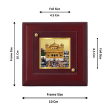 Load image into Gallery viewer, Diviniti 24K Gold Plated Golden Temple Photo Frame For Home Decor Showpiece, Table &amp; Gift (10 x 10 CM)
