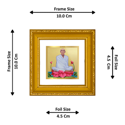 DIVINITI 24K Gold Plated Ram Thakur Photo Frame Idol for Wall Hanging, Puja Room, Table Top, Home Decor, Workshop, Gifts|DG101S1A (10x10 CM)