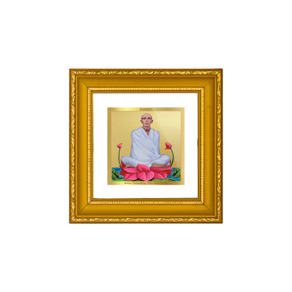 DIVINITI 24K Gold Plated Ram Thakur Photo Frame Idol for Wall Hanging, Puja Room, Table Top, Home Decor, Workshop, Gifts|DG101S1A (10x10 CM)
