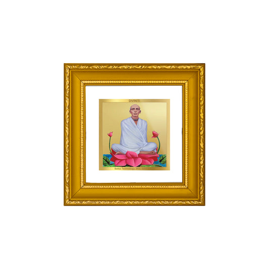 DIVINITI 24K Gold Plated Ram Thakur Photo Frame Idol for Wall Hanging, Puja Room, Table Top, Home Decor, Workshop, Gifts|DG101S1A (10x10 CM)