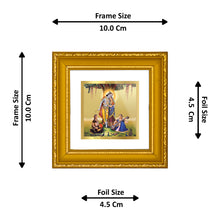 Load image into Gallery viewer, DIVINITI 24K Gold Plated Radha Krishna Photo Frame For Home Decor, Puja, Luxury Gifting (10 X 10 CM)
