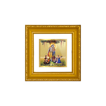 Load image into Gallery viewer, DIVINITI 24K Gold Plated Radha Krishna Photo Frame For Home Decor, Puja, Luxury Gifting (10 X 10 CM)
