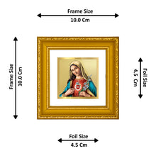 Load image into Gallery viewer, DIVINITI 24K Gold Plated Mother Mary Photo Frame For Home Decor, Festival, Table, Gift (10 X 10 CM)
