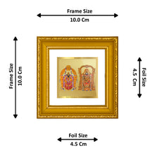 Load image into Gallery viewer, DIVINITI 24K Gold Plated Padmavathi Balaji Photo Frame For Home Decor, Table Decor (10 X 10 CM)
