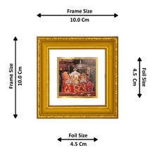 Load image into Gallery viewer, DIVINITI 24K Gold Plated Mata Ka Darbar Photo Frame For Home Decoration, Table, Puja (10 X 10 CM)
